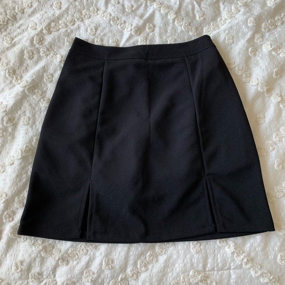 Black Mini Skirt w/ slits